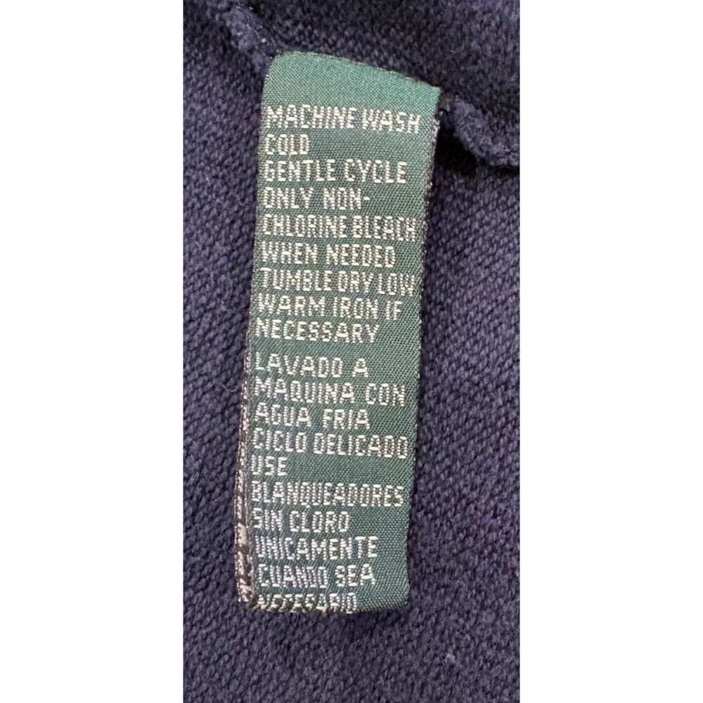 Polo Ralph Lauren Women's Cotton Sweatshirt Cardigan  Jersey with snaps Navy XL - Picture 11 of 11